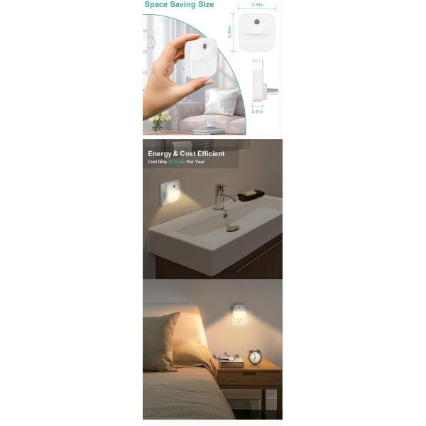 O branco morno obstrui em luzes da noite da parede para escadas do corredor do banheiro do quarto