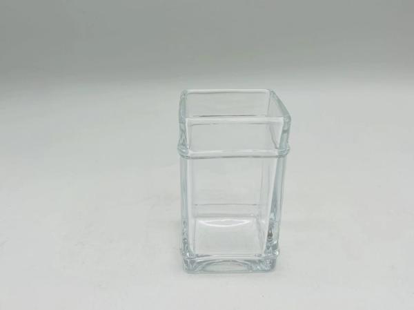 Accessoires de bain en verre transparent, ensemble de forme carrée avec or, tête d'apothicaire, distributeur de savon en verre, évier de savon pour salle de bain