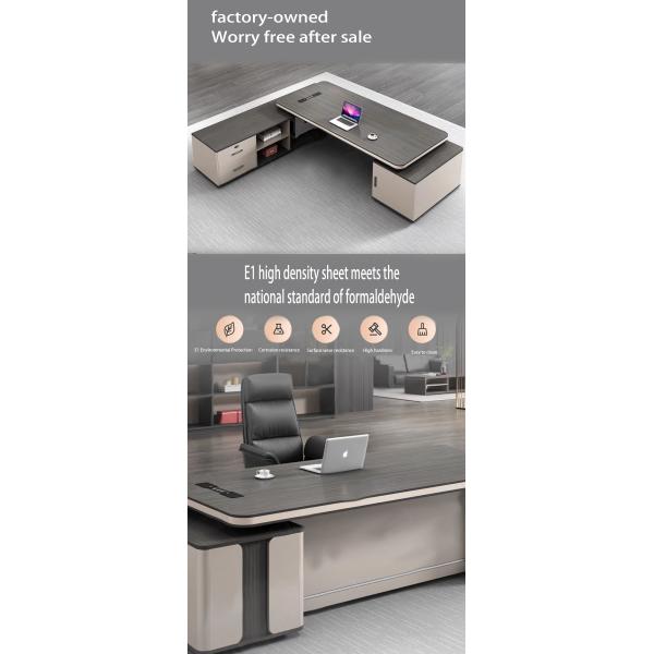 Sitio de muebles de oficina modernos sencillos Escritorio grande y silla para la sala del gerente ecológica
