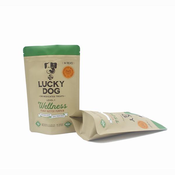 Bolsa de fecho de papel Kraft de alta qualidade personalizada para alimentos para cães embalagens grandes sacos de plástico para animais de estimação