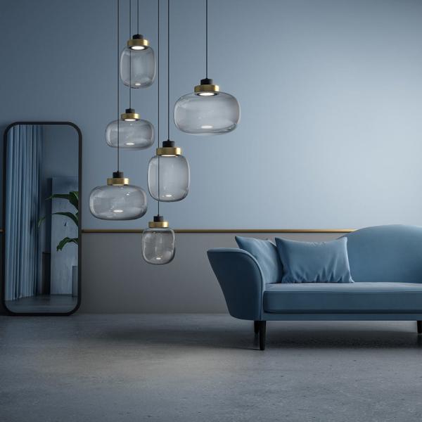 Nordic LED Pendant Light Designer Glass Bedroom Bedside Hanging Minimalist Modern Restaurant bar pendant light(WH-GP-45)