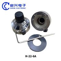 Esfera digital H-23-6A perno de metal para el potencialómetro 3590S perno de volumen de aluminio d Eje 6mm 15 GIRN con perno de conteo