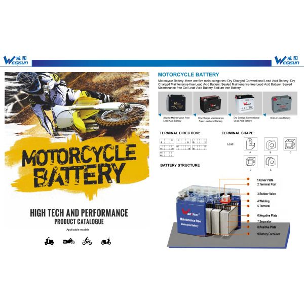12n20a-bs Motorcycle Agm Battery Ytx20a Starter Battery Yts20 Bs