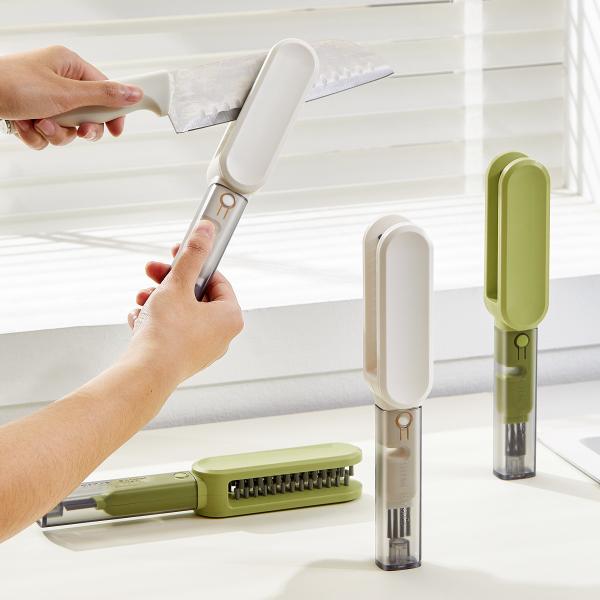 2024 Trend Kitchen Products Customized Packaging Multifunctional Knives Blade Cleaning Brush Set