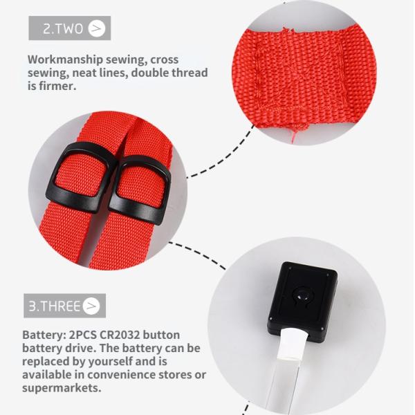 LED Night Dog Harness Vest Rechargeable USB Reflective Design Adjustable Leash Outdoor Walks