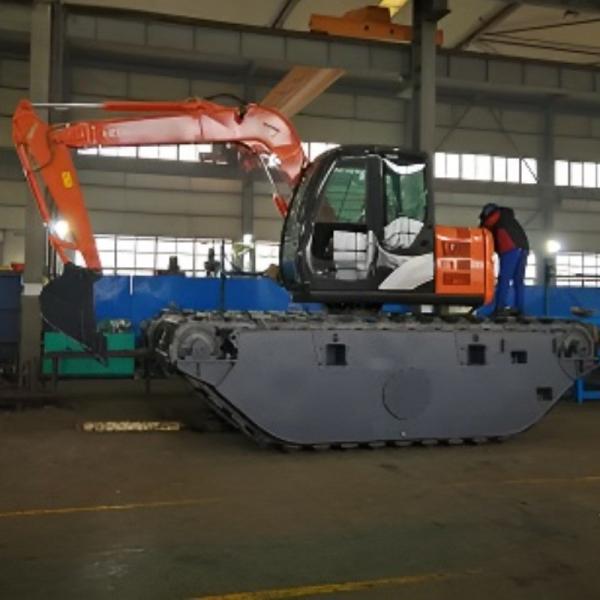 Premium Amphibious Excavator Pontoon Footwall Floating Base Durable Construction Part