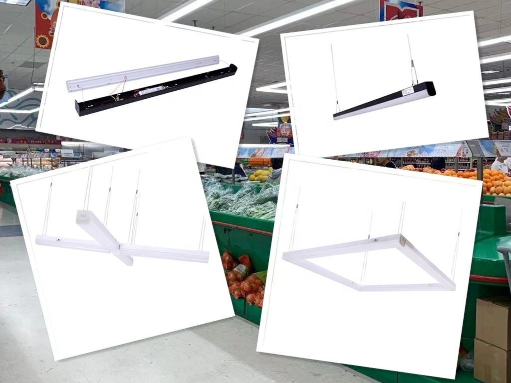4000K Office Surface Mounted 34W 4FT LED Linear Strip Lighting Fixture with SMD2835