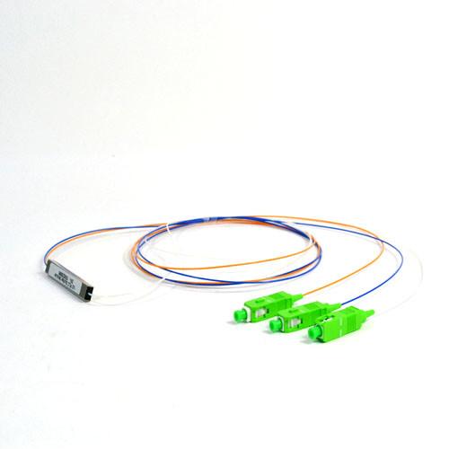 LC APC Fiber Optic Coupler Splitter PLC Low Insertion Loss 1*4 Steel Tube Type