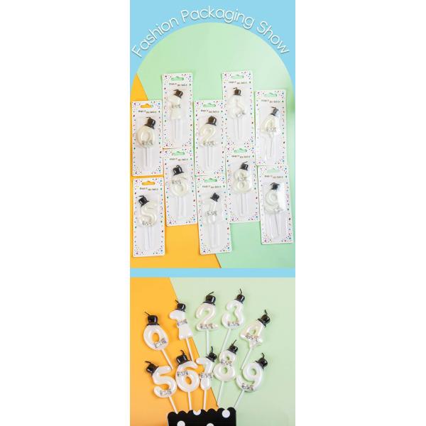 Preço de fábrica Fornecimento Fancy Feliz aniversário velas Números digitais para festas no fornecimento