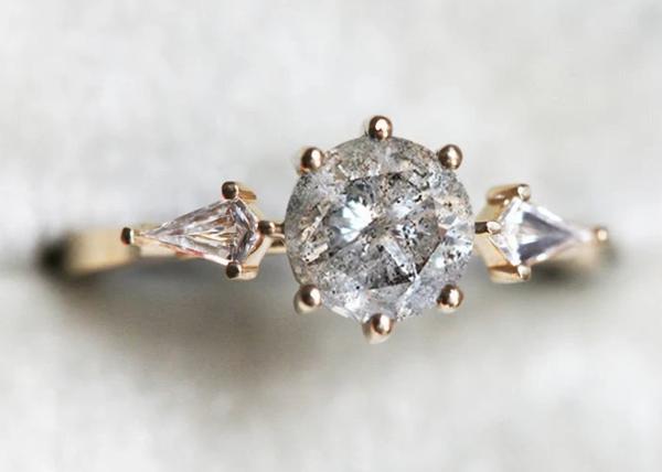 0.8ct Lab Grown Diamond Engagement Rings , 9k Gold Wedding Ring ODM OEM