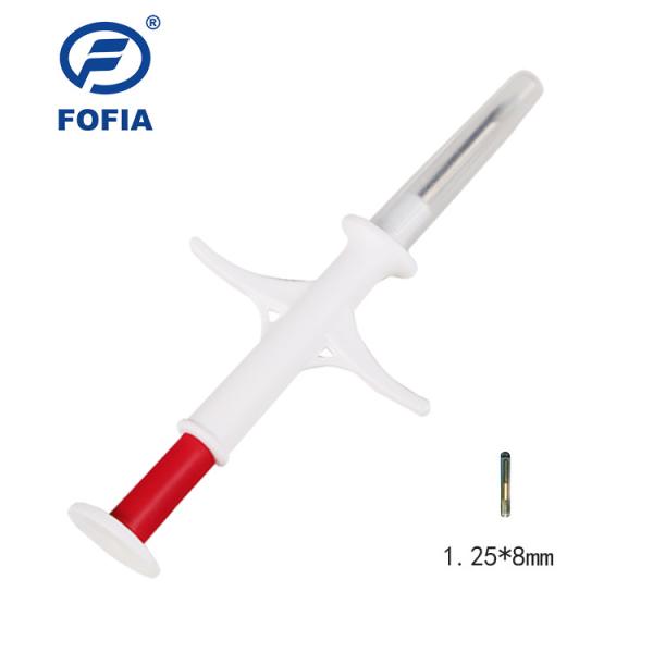 Bio Glass 1.25 * 8mm Pet ID Microchip , Animal Chip Syringe Veterinary Equipment