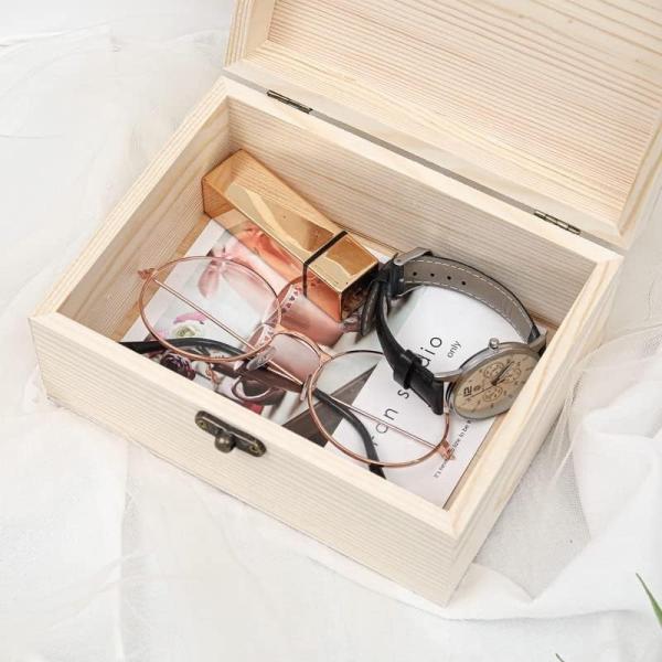 Custom Small Wooden Chest Boxes for Decorative Storage Environmental and Logo Customized
