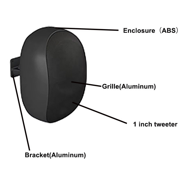 40Watt 6 Inch Commercial Speakers Restaurant 360° Rotational Bracket