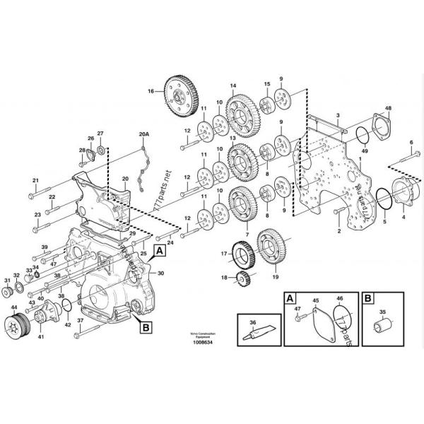 Excavator Spare Parts EC330B EC330C EC360B EC360C EC460C EC460B 11128611 Bearing Housing