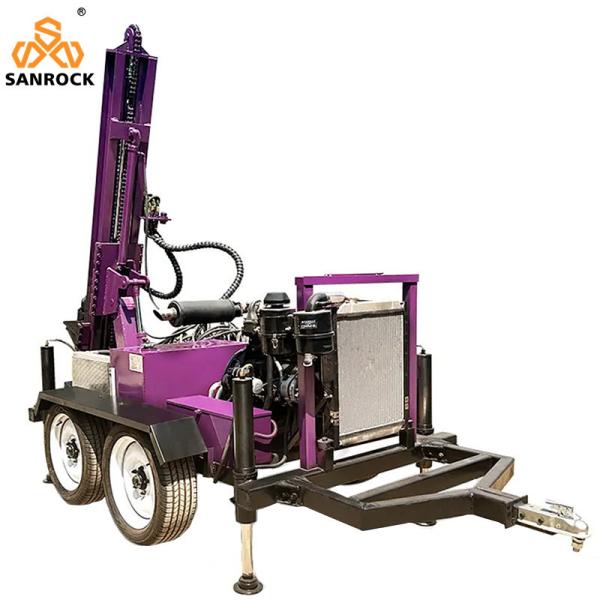 Mini Water Drilling Rig Machine Wheeled Water Well Drill Rig Deep Well Drilling Equipment