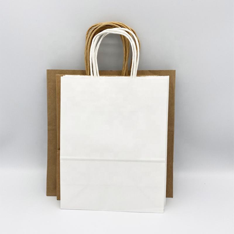 Recyclable Kraft Paper Bags Designed For Retail Food Packaging Shopping And Gift Wrapping With Custom Printing And Durable Construction