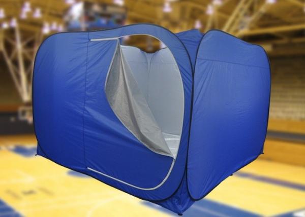 Outdoor Camping Tents 300*300*200CM Quick Open Automatic Silver Coated 190T Polyester Blue Pop Up Relief Tents