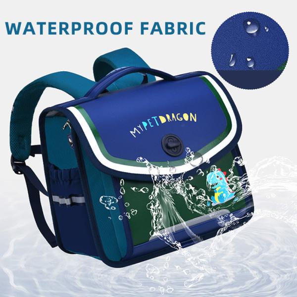 Cartoon Leather Boys Dinosaur Backpack Toddler Book Bags For 6 12 Years Old