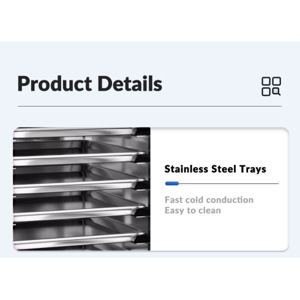 -80 Degree Commercial Large-capacity Freezer Side-Mounted Unit Trolley Blast Freezer with 30/40 Trays