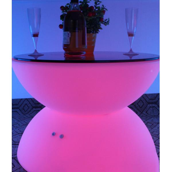 Muebles de polietileno roto moldeados comerciales Mesas y sillas de bar LED