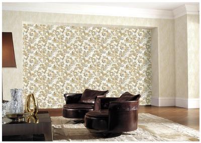 Soundproof 1.06 Meter Wallpaper For Walls Decor , Textured Damask Wallpaper