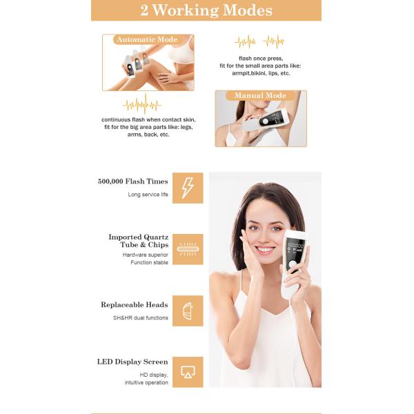 Sapphire Laser Beauty Device Cold Laser Women Portable IPL Ice Hair Removal