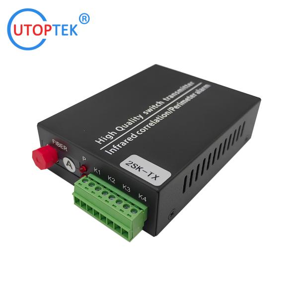 2Ch Dry Contact Closure Bidirectional over fiber optical Converter for alarm system Infrared radiation