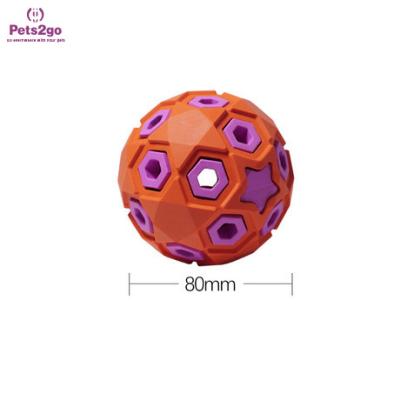 Bola de borracha vermelha de pouco peso do esforço do cão de 81x62mm