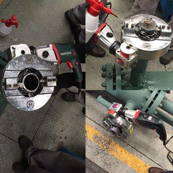 Type découpeuse inoxydable taillante de came de tuyau d'acier de machine de tuyau d'auto-centrage