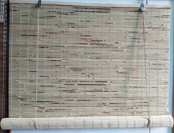 Natural Tiger Skin 1.6x3.1m 2.1x3.1m Bamboo Roller Blinds