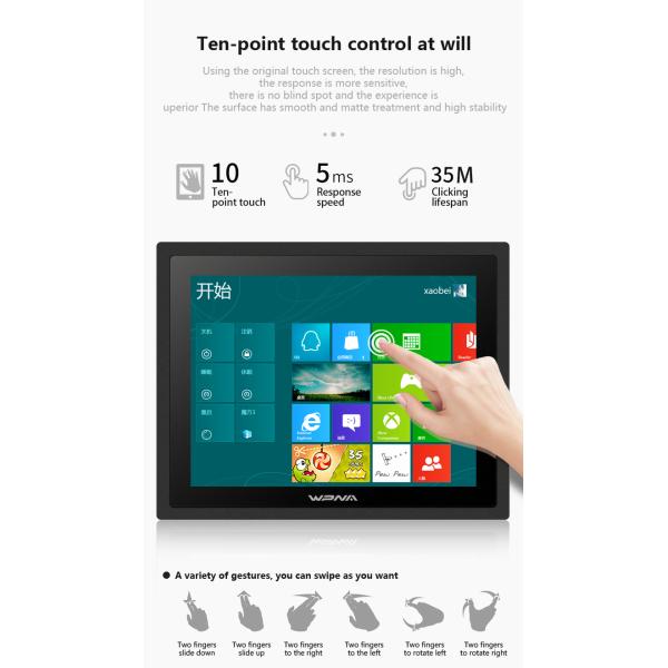 12/15/17 Inch Fanless Industrial Touch Screen PC Monitor With I5/I7 Processor