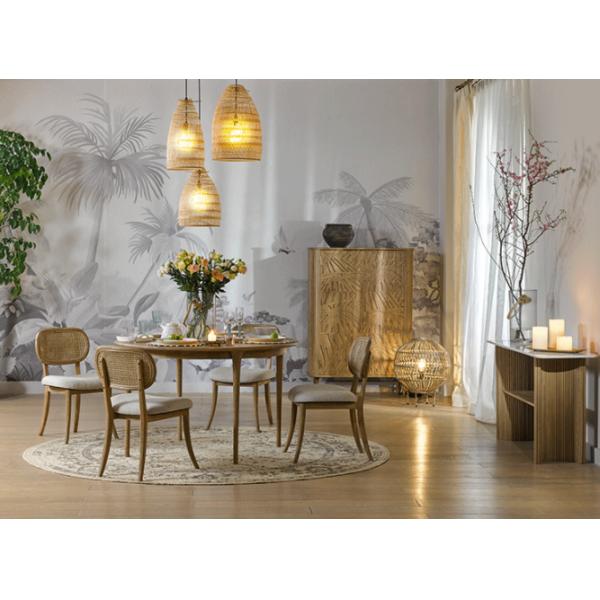 Vintage Rattan/Wicker Chair Solid Wood Dining Chair Armless Rattan Chair for Customer Needs