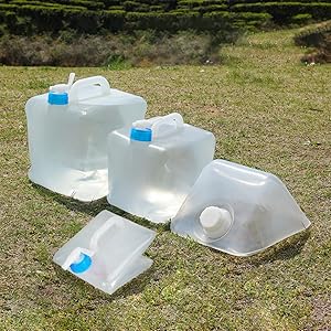 Collapsible Water Container With Spigot 2.6 Gallon, Foldable Camping Water Storage Jug Portable Water Tank Canteen For Outdoor Hiking, Fishing, Emergency