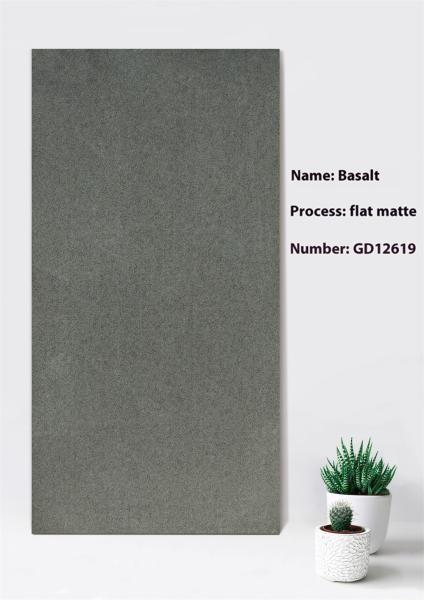 600x1200mm Flat Matte Black Gray Clay Curtain Wall Tile