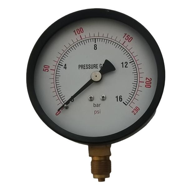 3/8 NPT 16 Bar 4 Inch 100mm General Pressure Gauges Black Painted