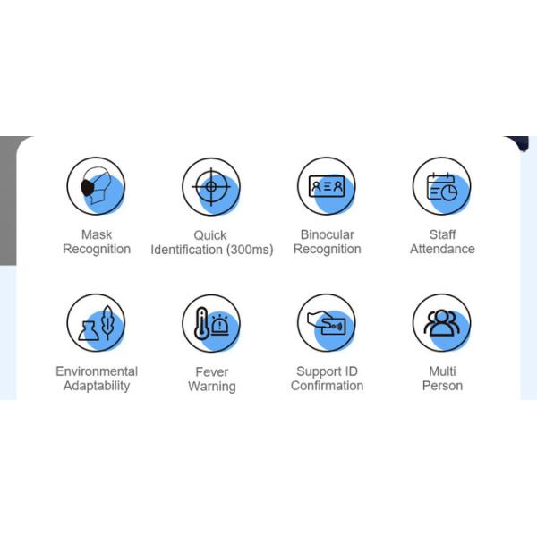 Outdoor Temperature Face Recognition Devices 8 Inch With New Doorbell Function