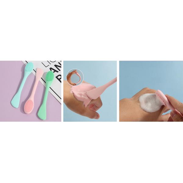 Double-Headed Product Soft Facial Wash Cleanser Silicone Face Mask Brush