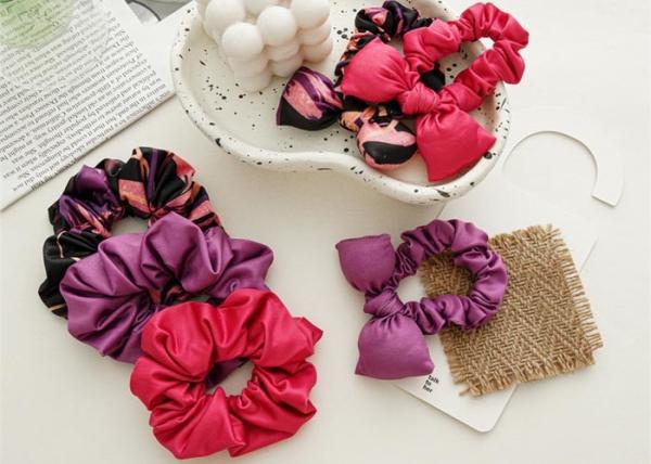 Autumn/winter cross-bow PP cotton kids hair bands elastic scrunchie women's ponytail corset scrunchie