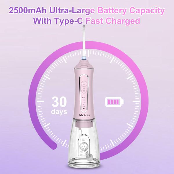 5 Cleaning Modes Electric Water Flosser Dental Irrigator 400ml Ipx7 Portable