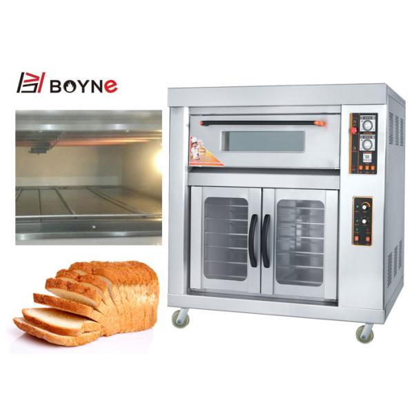 Horno de gas combinado fermentación de Oven With Proofer Baking And del gas de dos bandejas de la cubierta cuatro