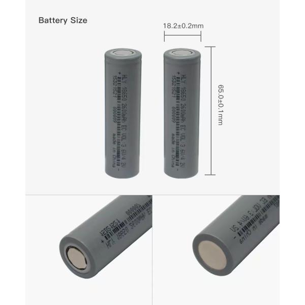 Батареи лития 2600mah 18650 наивысшей мощности иона Li 3,6 вольт для накопления энергии