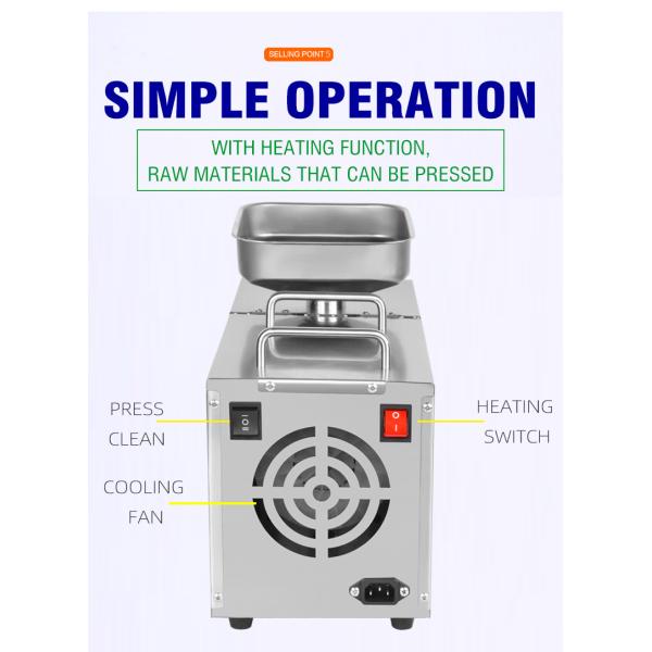 Automatic Grade High Yield Canola Oil Extraction Machine for Home Oil Press/Coconut Oil Squeezer