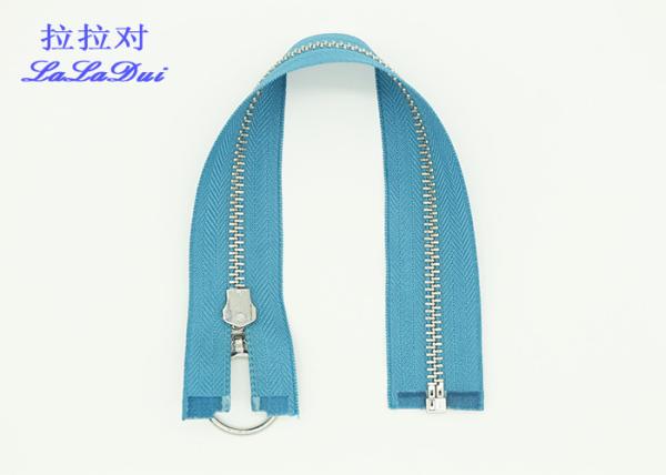 20 Inch Metal Separating Zipper For Doll Clothes 5# Open End Black Jacket Zipper