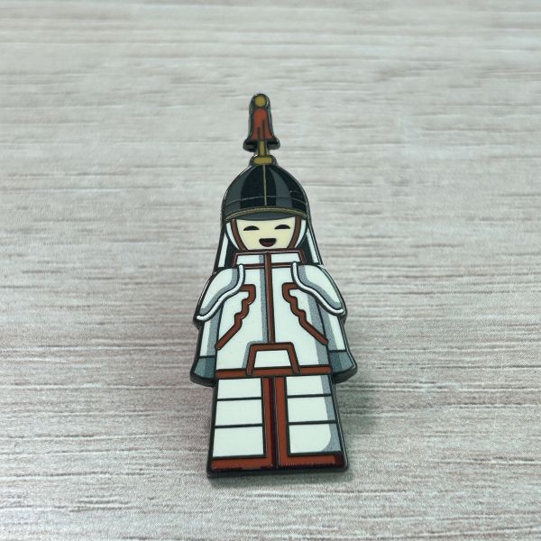 Chimelong 35th Anniversary Red Glitter Enamel Pin – Gold Frame Starry Sky Commemorative Badge