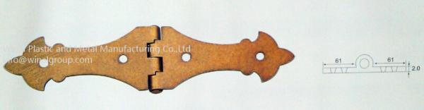 Wine cabin hinge,L130mm*W40mm,Antique brass plating,size & finish can be OEM per drawing.