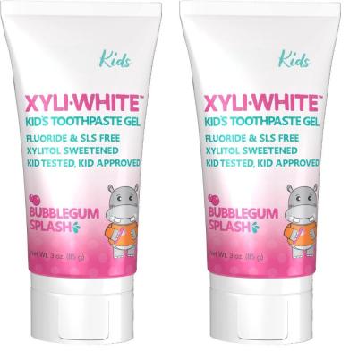 Custom Logo Toothpaste Gel For Kids Bubblegum Splash Flavor 3 Ounce 2 Pack
