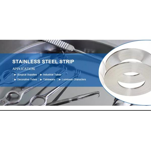 Flat Brushed Stainless Steel Trim Strips 2B 202 1.4833 1.4550 1.4845 Cold Rolled