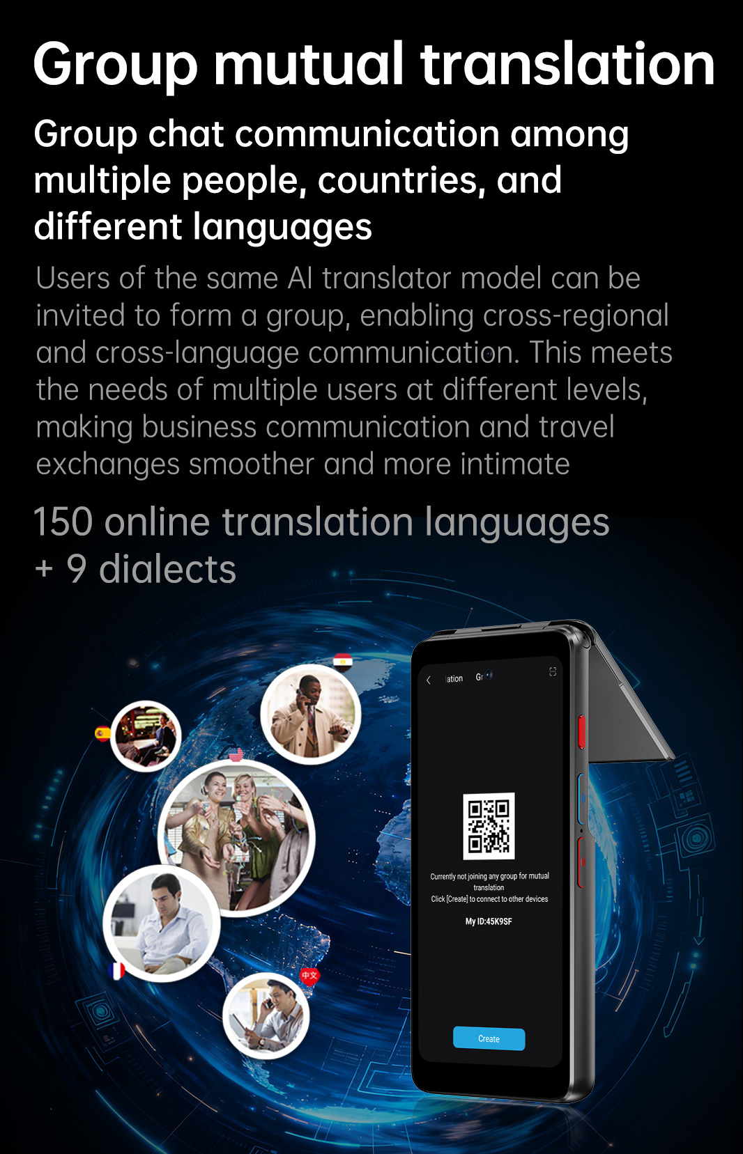Portable Voice Language 4G Simcard Translator No WiFi Required Global 4G Roaming Translator