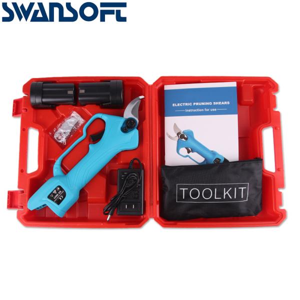 Swansoft 28mm 16.8V  Electric Garden Pruner Scissors Cordless Electric Pruning Shears Battery Orchard Pruner