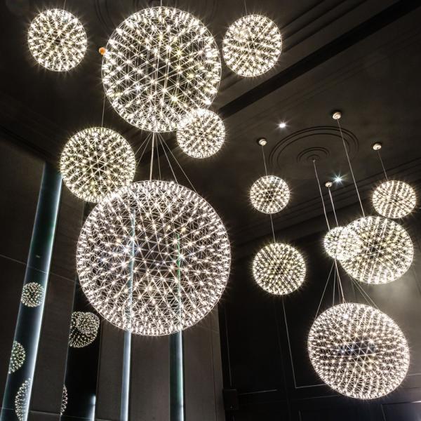 Modern brief spark ball LED Pendant Light fixture Firework Chandelier Raimond Suspension Light(WH-MI-79)